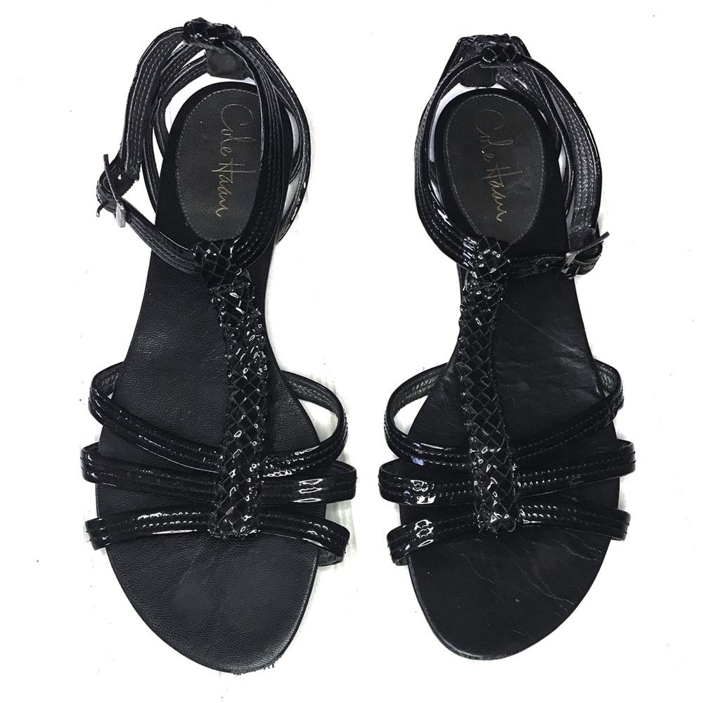 Cole Han black open toe Nikeair technology sandals